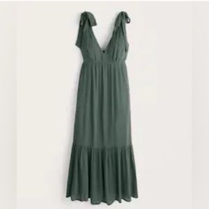 Abercrombie Flowy Backless Maxi Tie Shoulder Strap
